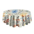 thumbnail image 5 of Pioneer Flower Floral Print Pattern Round Tablecloth 60"x60",Wrinkle Wipeable Table Cloth for Kitchen Dining Room Picnic Patio Party, 5 of 6