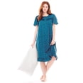 thumbnail image 6 of Dreams & Co. Plus Size Short Floral Print Cotton Gown, 6 of 6