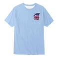 thumbnail image 6 of FINALGANG Mens Short Sleeve Crewneck TShirts With Fashion Casual Sunset Graphic Print Casual Loose Fit Streetwear Tees For Summer Daily Wear Blue M, 6 of 7