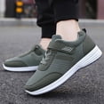 thumbnail image 4 of Willtoo Men's Breathable Knit Arch Support Sneakers Hook and Loop Strap Round Toe Casual Walking Shoes, 4 of 5
