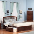 thumbnail image 2 of Leo & Lacey Richmond Queen Wood Platform Bed and Storage Drawers in Walnut, 2 of 4