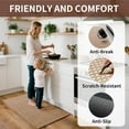 thumbnail image 4 of QiCaiJia Kitchen Rugs Mat Non Slip Washable, Super Absorbent Kitchen Mats for Floor, Rubber Backing Soft Braided Standing Floor Mats Sink Mat Runner Rug, 17"x30" Brown, 4 of 9