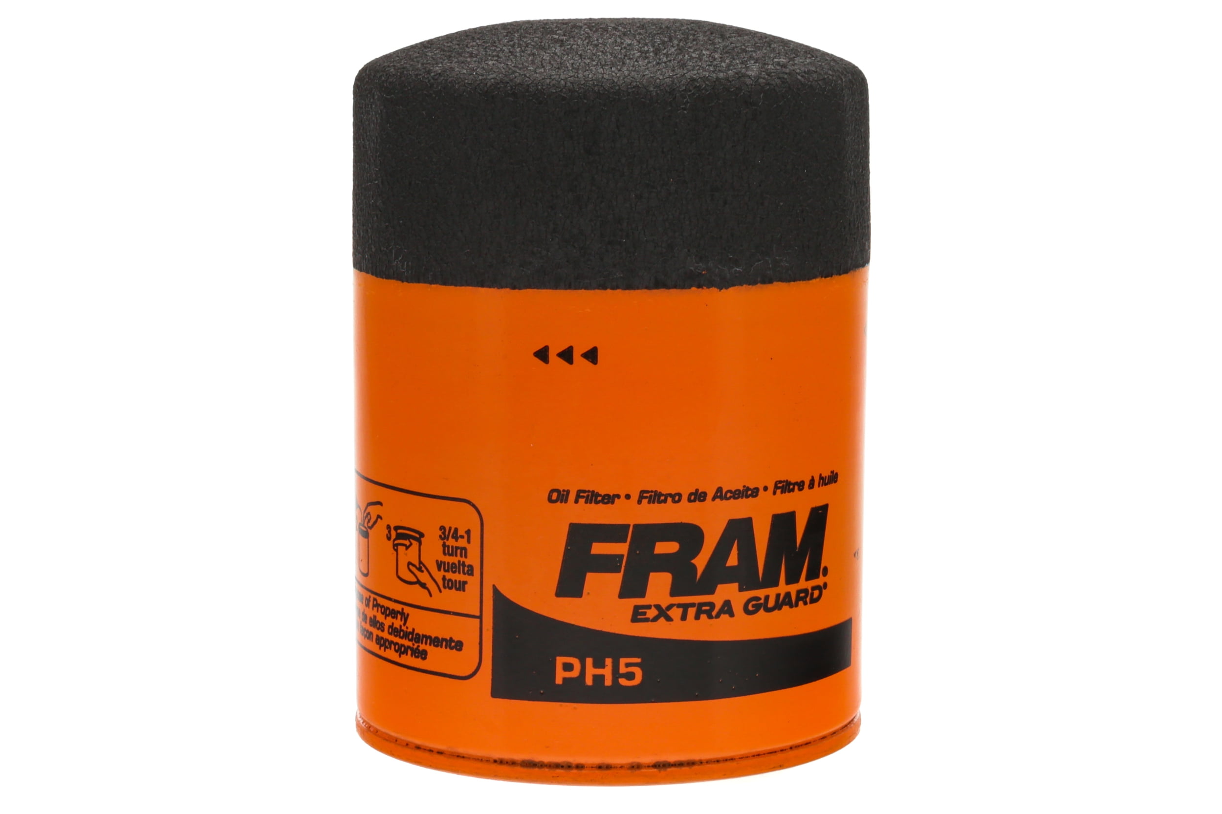 FRAM Extra Guard Oil Filter, PH5, 10K Miles, Replacement Oil Filter Fits Select Vehicles