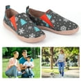 thumbnail image 1 of Zapatos Cómodos para Barcos Informales Lona Mocasines Navideños Mujer Antideslizantes Transpirables Punta Redonda Viajes Al Aire Libre, 1 of 9
