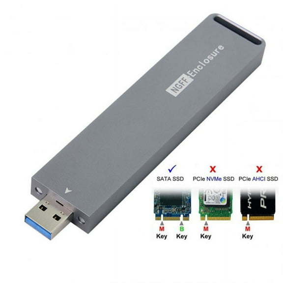 JSER B/M-key NGFF M2 SSD to USB 3.0 External PCBA Conveter Adapter Card Flash Disk Type