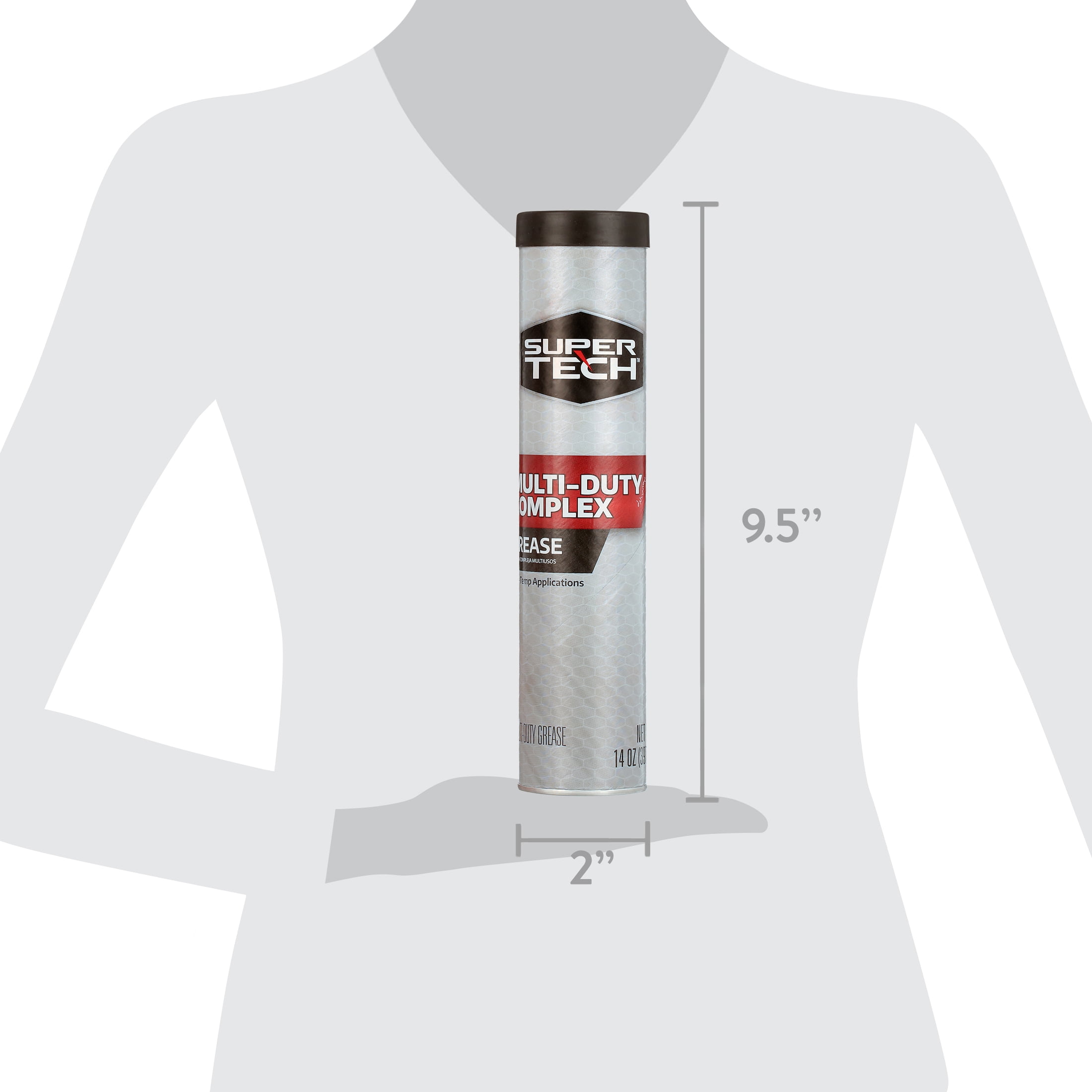 (4 pack) Super S Multi-Duty Complex Grease Tube, 14 oz - Gray