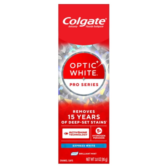 Colgate Optic White Pro Series Express White Toothpaste with 5% Hydrogen Peroxide, 3.0 OZ
