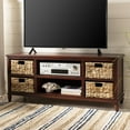 thumbnail image 5 of SAFAVIEH Rooney Solid Entertainment Unit with 4 Wicker Baskets, Cherry, 5 of 12