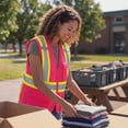 thumbnail image 5 of KAYGO Reflective Safety Vest for Women, High Visibility Vest with Pockets and Zipper, KG0100, 5 of 8