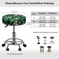 thumbnail image 6 of Renewold Round Stool Chair Covers 12"-14" Stretch Washable Stool Cushion Slipcover, 2 Count Breathable Bathroom Stool Chair Covers for St. Patrick's Day Decor, Green Clover Stripes Polka Dots, 6 of 6