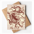 thumbnail image 1 of Chinese Dragon Animal Portrait Greeting Cards You are Invited Invitations, 1 of 3