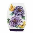 thumbnail image 4 of Stony Creek Aubergine Song Lit Small Vase Electric Flowers Butterflies Aub2375 Purple, 4 of 5
