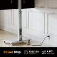 thumbnail image 6 of FITUEYES Rolling TV Stand with Wheels up to 70 inch TVs with Power Outlet,White, 6 of 9