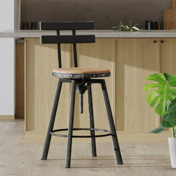 Wooden Swivel Bar Stool - Stylish Addition to Your Kitchen Island