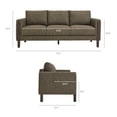 thumbnail image 4 of Hawken Boucle Fabric Sofa in Antique Espresso, 4 of 9