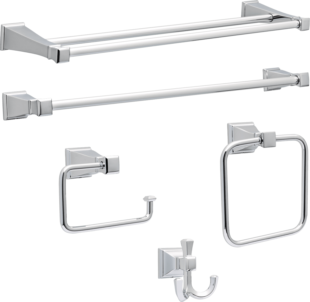(2 pack) Better Homes & Gardens Chandler Towel Hook, Wall Mounted Towel Holder, Polished Chrome