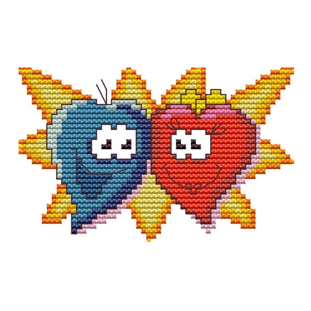 Daciye Cartoon 14ct Stamped Cross Stitch Kits Needlework Embroidery K897 Love Walmart Com Walmart Com