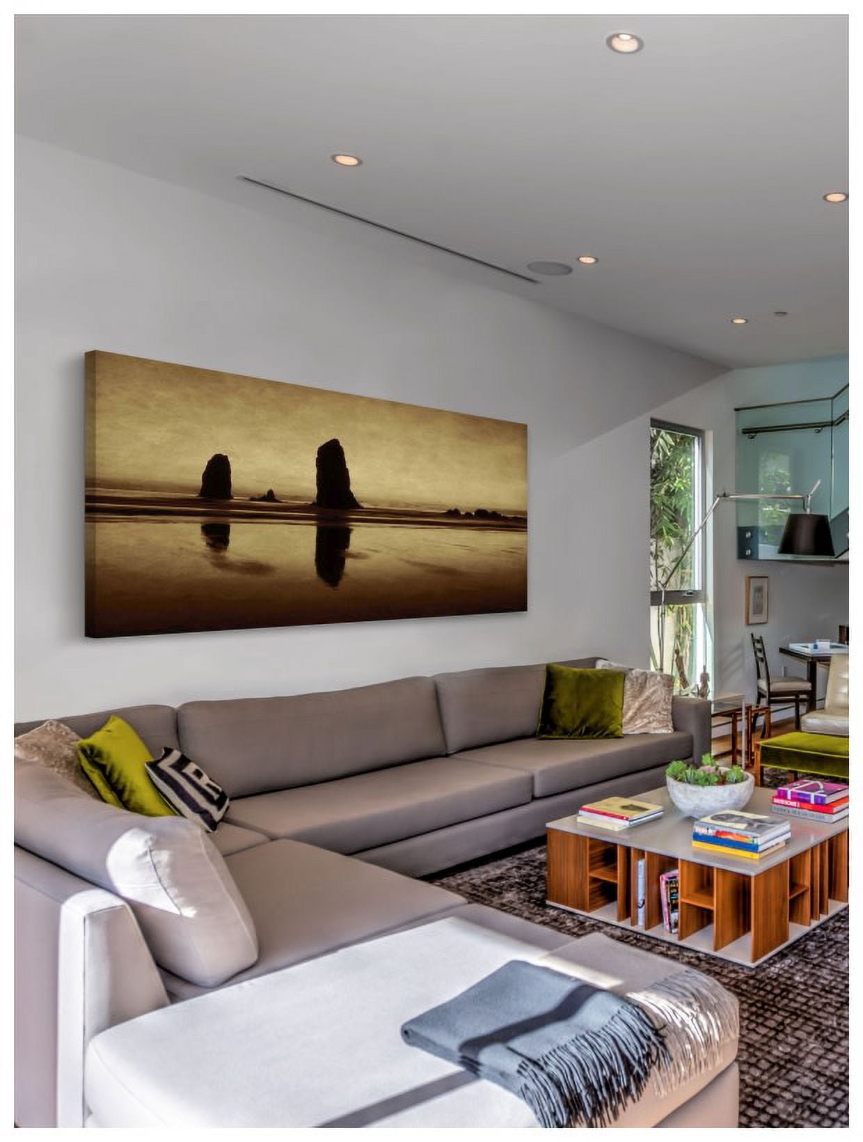 Marmont Hill Inc Marmont Hill - Pastel Evening on the Coast Painting Print on Canvas - Multi-color