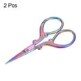 thumbnail image 3 of Uxcell 2 Pack 3.5" Stainless Steel Vintage Mini Stork Scissors for Embroidery Cross Stitch Sewing Rainbow, 3 of 6