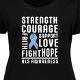 thumbnail image 4 of Inktastic ALS Awareness Strength Courage Support Women's Plus Size T-Shirt, 4 of 5