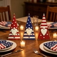 thumbnail image 5 of Nkmbld 3 Pcs 4th of July Wooden Table Decorations Rustic Patriotic Wood Tabletop Sign Centerpiece Decorations for Office Desk Home Kitchen Tiered Tray Decor, 5 of 8
