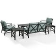 thumbnail image 4 of Crosley Furniture Kaplan 6Pc Fabric Sofa Set in Oil Rubbed Bronze/Mist Green, 4 of 11