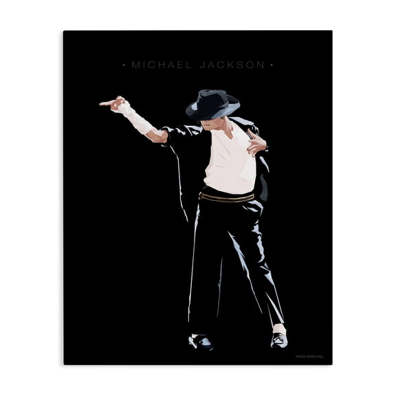 Stupell Industries Contemporary Michael Jackson Famous People Characters Fashion Design Canvas Art, 16 x 20, by Fred Birchal