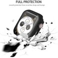 thumbnail image 3 of LAICAIW [4 Pack] Hard PC Case with Tempered Glass Screen Protector Compatible Apple Watch Series 9/8/7, Full Coverage Ultra Thin HD Clear Sensitive Touch Cover for iWatch 45mm, 3 of 6