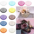 thumbnail image 4 of opvise Women Sinamay Cocktail Hat Fascinator Round Base Millinery DIY Craft Accessory, 4 of 8
