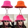 thumbnail image 2 of COMEET Fisherman Hat, Outdoor Bucket Hat with Adjustable Chin Rope Frayed Design Bucket Hat Sunproof Fisherman Hat for Adult, 2 of 20