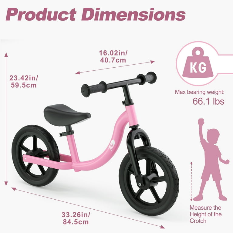 XJD Toddler Balance Bike 12 Inches Learning Bicycle for 18 Months to 5 Years Old Kids with Adjustable Seat Height Walmart