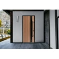thumbnail image 3 of Front Exterior Prehung Steel Door / Ronex 1033 Teak / Entry Metal Modern Painted W36" x H80" Left hand Inswing, 3 of 6