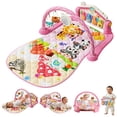 thumbnail image 1 of IMGadgets Baby Play Mat with 360° Rotating Musical Piano (Pink) | 4-in-1 Fitness Activity Rack with Removable Rattles & Hanging Toys | Extra-Soft Tummy Time Mat | Newborn Baby Essentials, 1 of 9