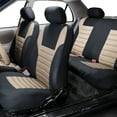 thumbnail image 2 of FH Group Universal Fit Car Seat Covers for SUV, VAN Sedan 3D Air Mesh -  3 Row Full Set Beige, 2 of 8