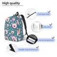 thumbnail image 3 of Easygdp Funny Pig Faces for Durable Canvas Laptop Backpack - Adjustable Shoulder Strap, Large Capacity, Fits 15-17in Laptops, for School, Work, Travel-Small, 3 of 5