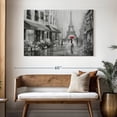 thumbnail image 3 of Elephant Stock Romance In Paris Pop Wall Art - Horizontal Canvas Wall Art - Living Room Wall Decor - City Canvas - Black And Gray Decor - 48" x 32", 3 of 8