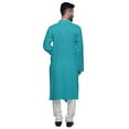 thumbnail image 3 of Atasi Kurta Boutonné en Coton Flex pour Hommes, Tenue Estivale Décontractée, Kurtas - Petit, 3 of 6