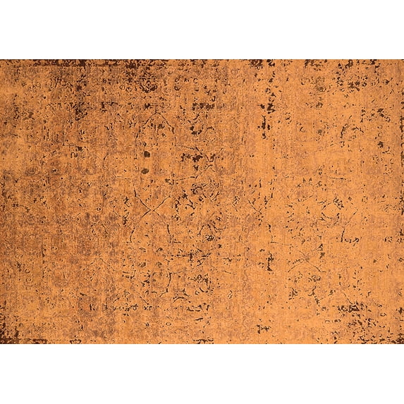 Ahgly Company Indoor Rectangle Oriental Orange Industrial Area Rugs, 5' x 8'