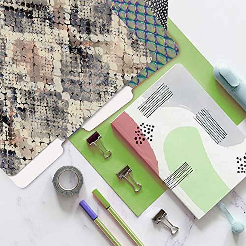 Better Office Snakeskin Heavyweight File Folders 1/3-Cut Tab Letter Size Assorted Colors 24/Pack
