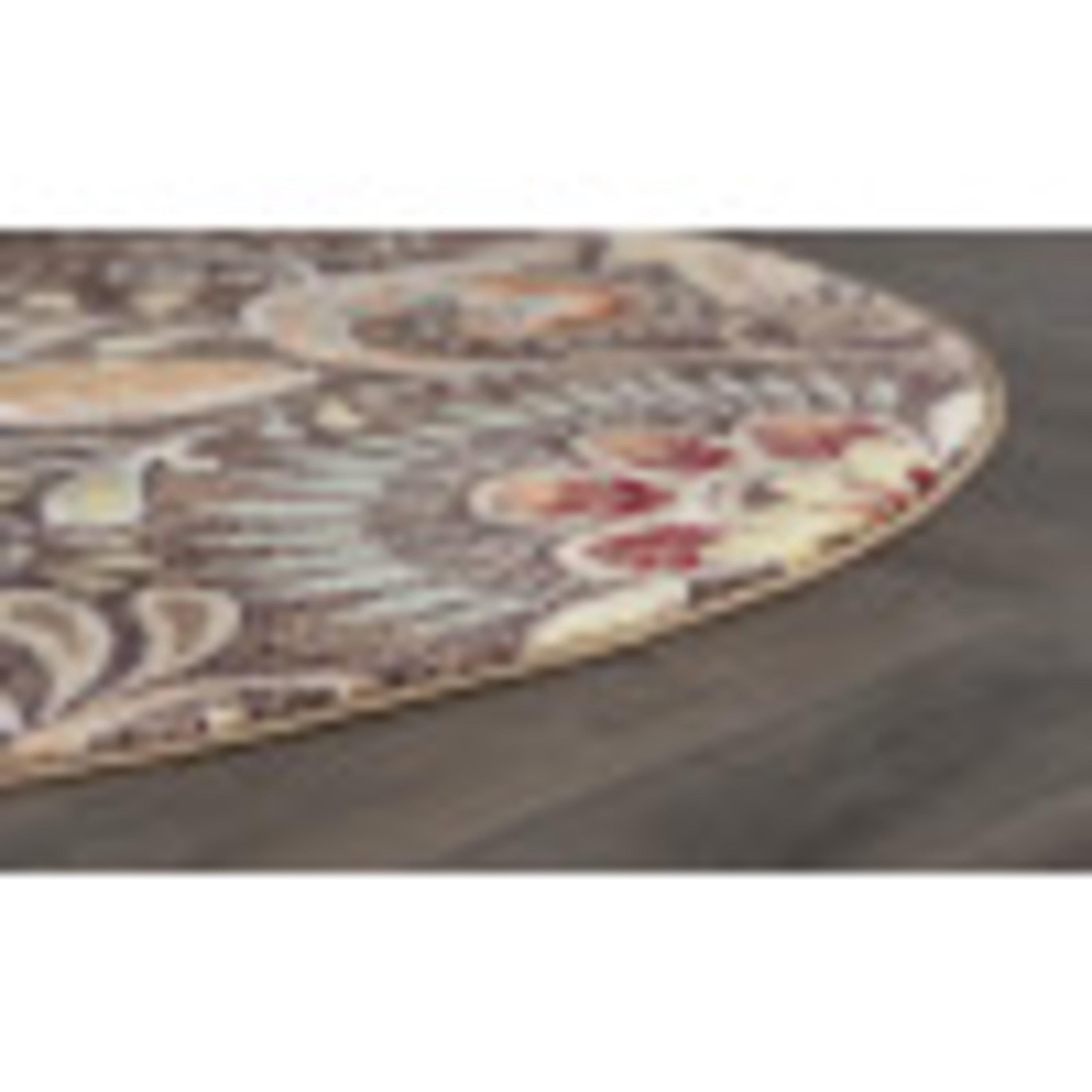 Capri Transitional 5' Round Brown and Beige Polypropylene Indoor Area Rug