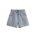 thumbnail image 3 of Shadoumai Girls Knee Length Jean Shorts Kids Trendy Baggy Denim Shorts Pockets Vintage Retro Jorts Summer Wide Leg Denim Jeans Bottoms, 3 of 8