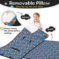 Patterns Tech Blue Icon Football Icon Blue Pattern Kids Nap Mat, Preschool Sleeping Pad with ...