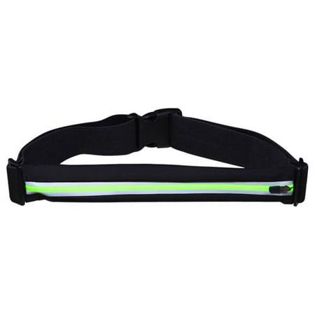 Turbo Rubber - Waterproof Sports Activity Runner/ Running Belt/ Waist Pack Pocket Belt Pouch (Green Fluorescent Zipper) for Motorola Droid Turbo, XT1254, XT1064 (Moto G 2nd Gen), Moto G, Moto X, MOTO X+1, XT1080M