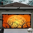 thumbnail image 2 of 8X7 ft Happy Halloween Orange Garage Door Decoration Background Bat Scary Pumpkin Lantern Full Moon Backdrops for Parties Kids Photo Photography Booth Decor Banner Cover, 2 of 5