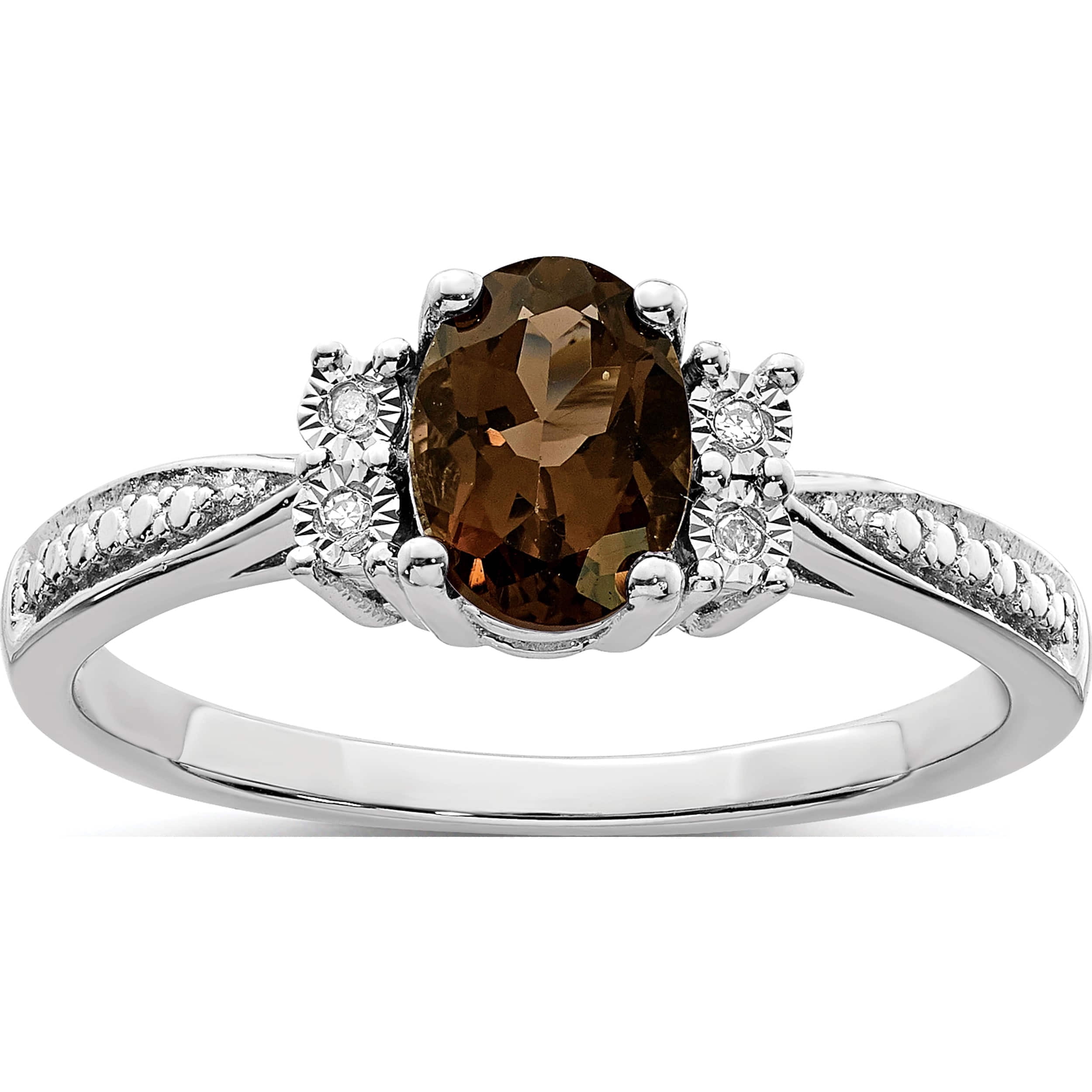 smoky quartz ring size 9