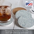 thumbnail image 6 of Thirstystone Drift Marks 4-Pack Round Absorbent Stone Coasters, 6 of 7