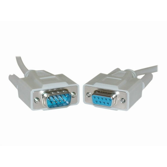 CableWholesale 10D1-20215 Null Modem Cable  DB9 Male to DB9 Female  UL rated  8 Conductor  15 foot