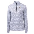 thumbnail image 2 of Women's Cutter & Buck Charcoal Idaho Vandals Traverse Camo Quarter-Zip Pullover Top, 2 of 3