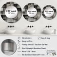 thumbnail image 4 of Designart "Concrete Wall Optical Art" Brick Rund Mirror For Wall Decor - Large Grey Round Printed Mirror -Modern Round Living Room Mirror - 23" x 23", 4 of 6