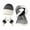 White, variant on Winter Knit Hat Scarf Gloves 3-Piece Set for Men Women, Thermal Fleece Lined Beanie with Color Block Brim, Warm Matching Accessories for Cold Weather, Unisex Thermal Set for Outdoor Activities Black